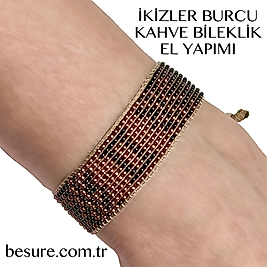 İKİZLER BURCU BİLEKLİK-KAHVE