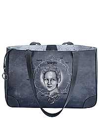 AKREP BURCU RESİMLİ ANTRASİT KADIN OMUZ ÇANTASI